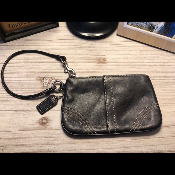 Coach Leather Wristlet - Picture 1 of 3